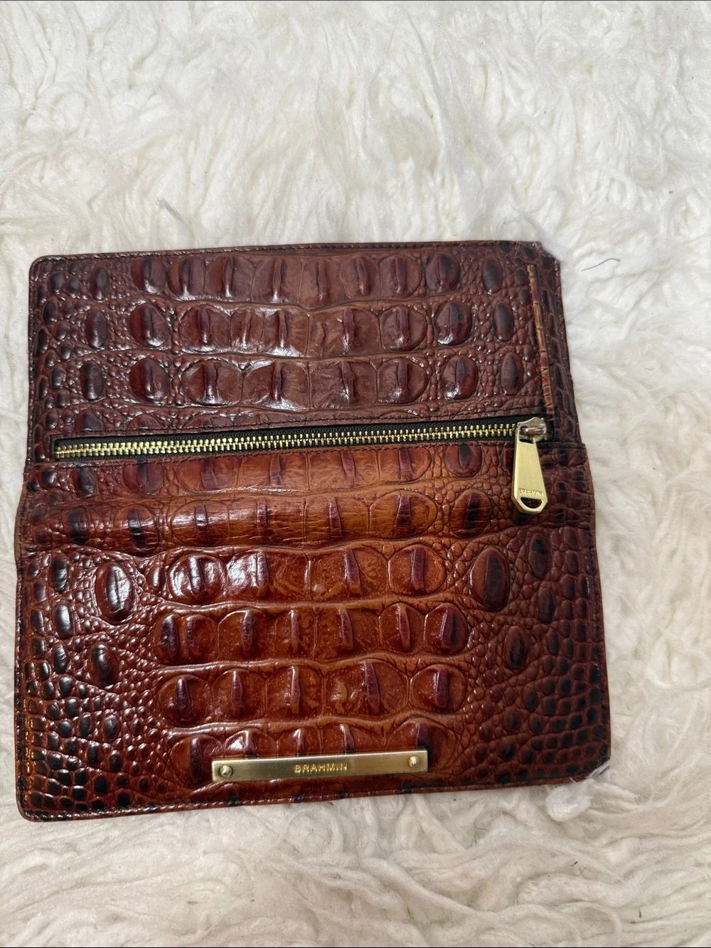 Brahmin croc embossed